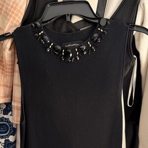 Black Beaded Sleeveless dress